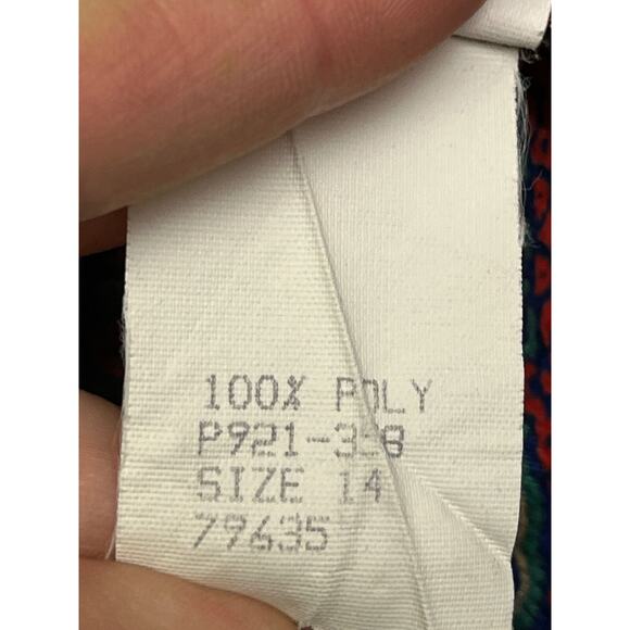 Vintage Pendleton Country Sophisticates Womens 14 Petite Blouse Red Green Blue‎ - Picture 4 of 7